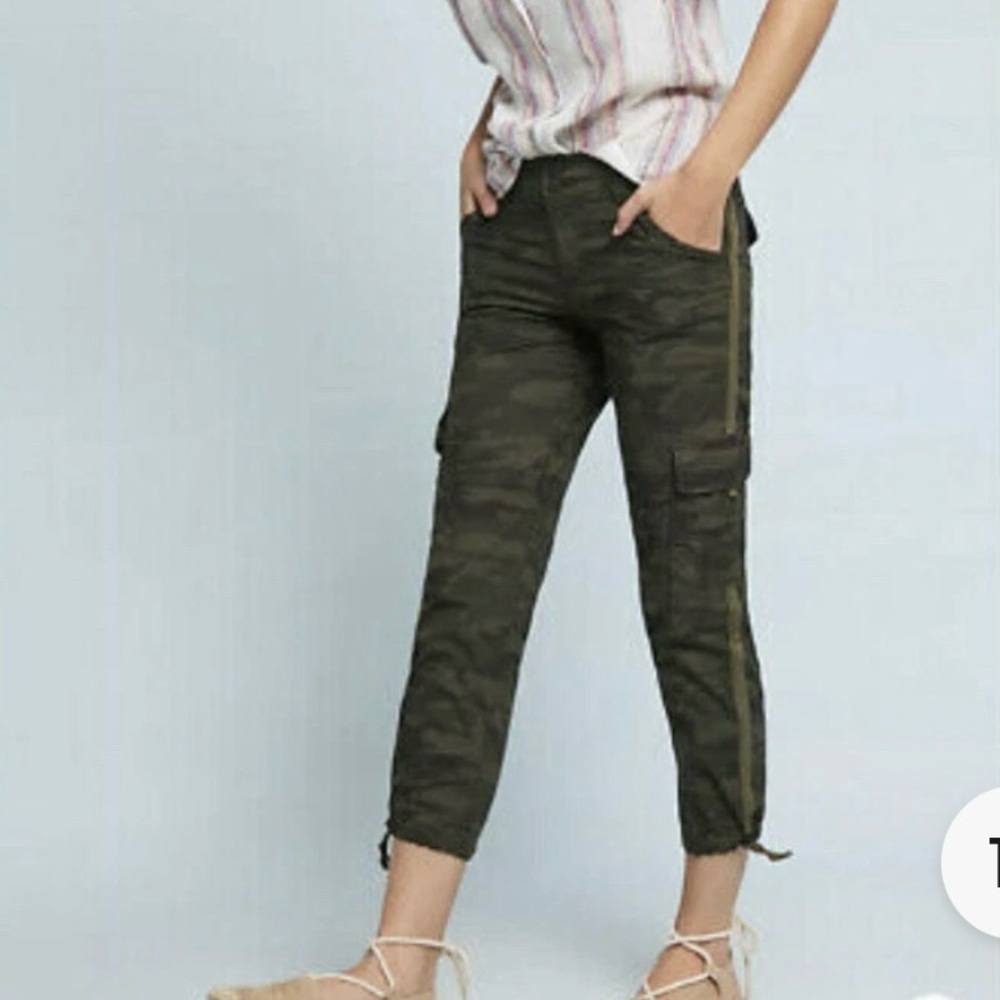 Sanctuary Anthropology Camouflage Cropped Terrain Cargo Pants Camo